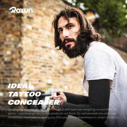 ROXUN Cooling Arm Sleeves – 4 Pairs (Black, Gray, White)