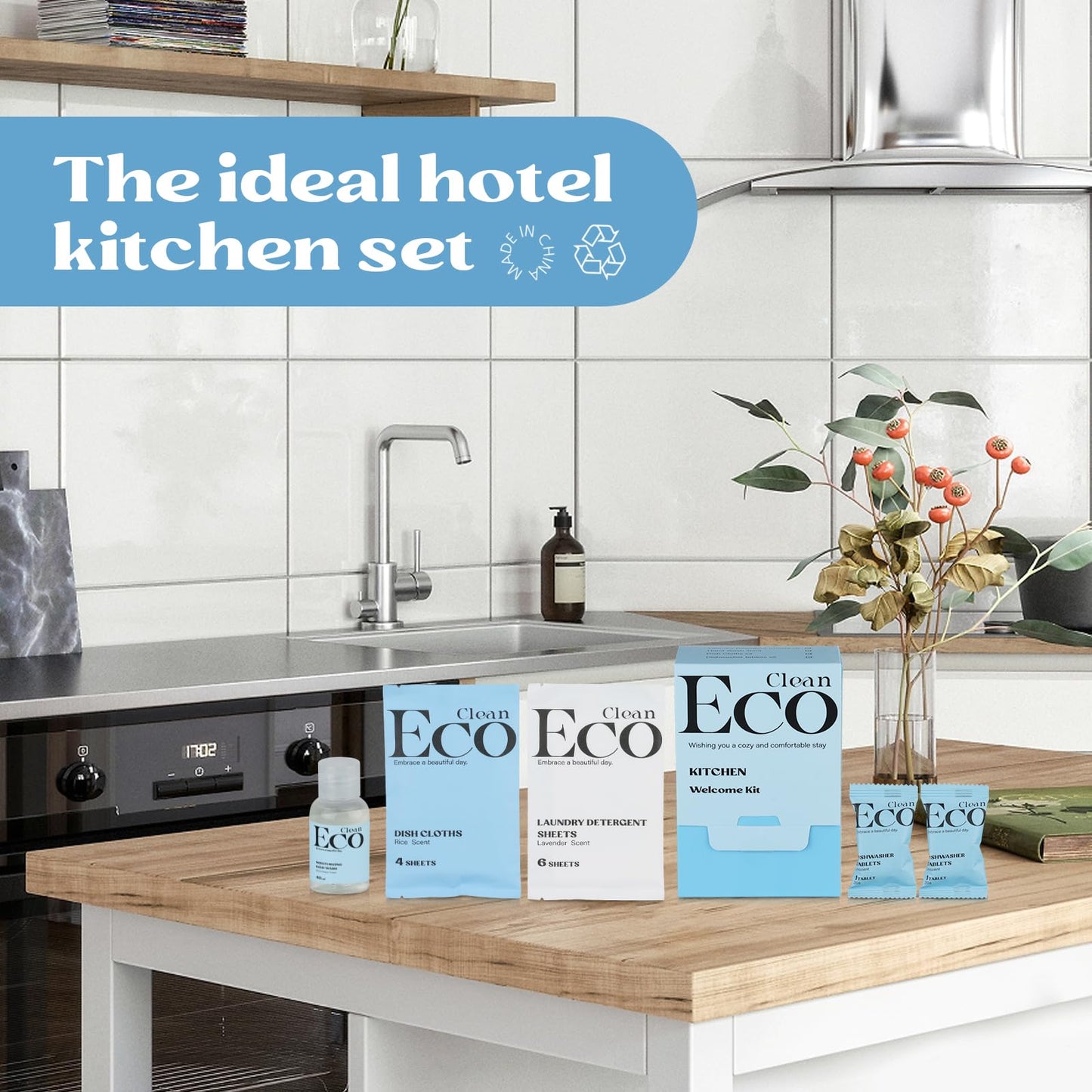 ECOPPEAL Kitchen Cleaning Kit, 4 Piece Set
