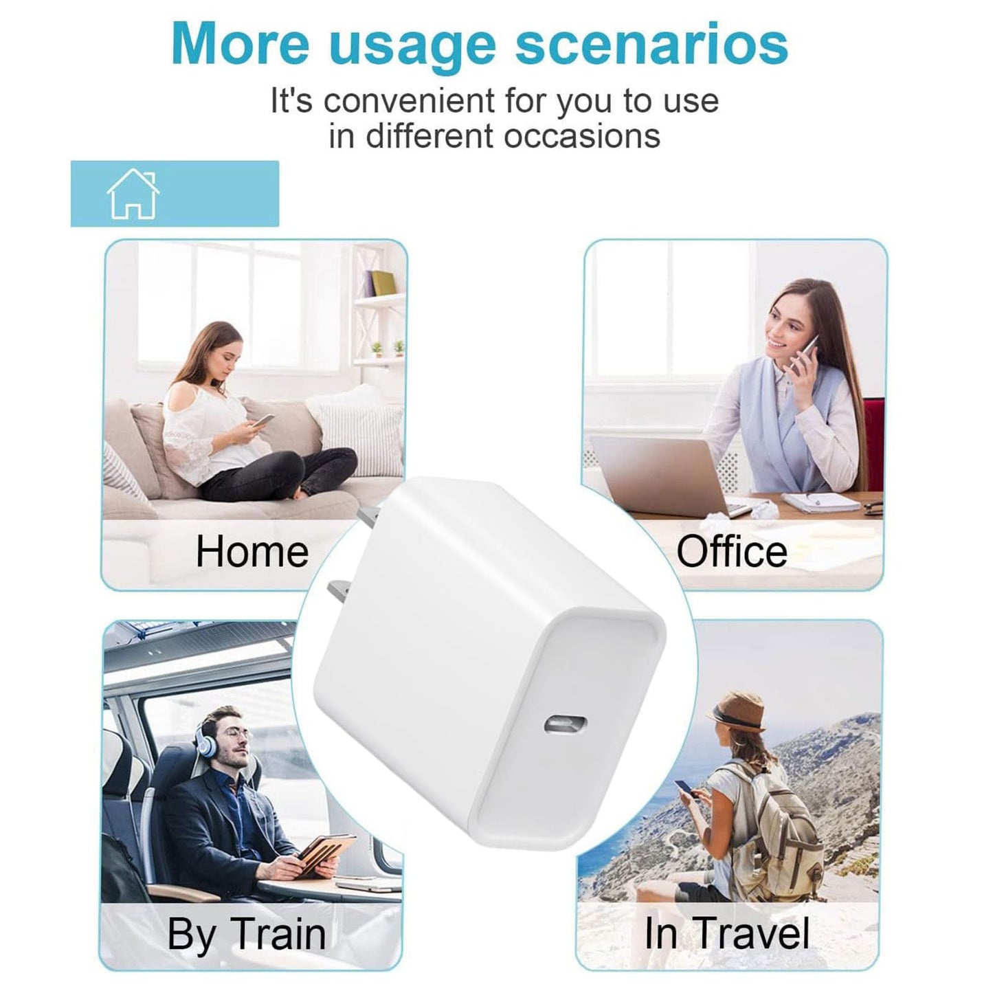 iPhone 16/15 Fast Charger 2-Pack with 6FT Type-C Cable