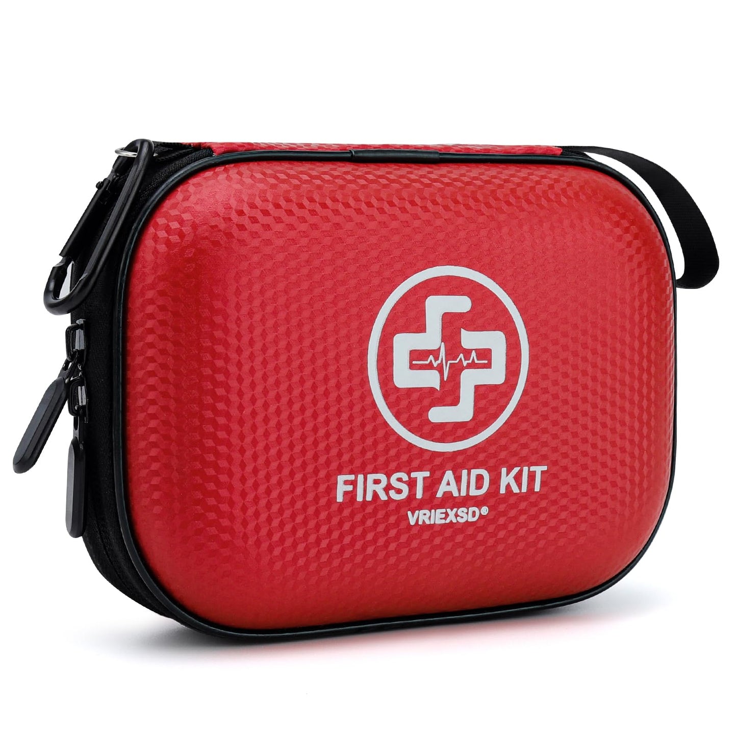 Mini 150-Piece Waterproof Hard Shell First Aid Kit – Red