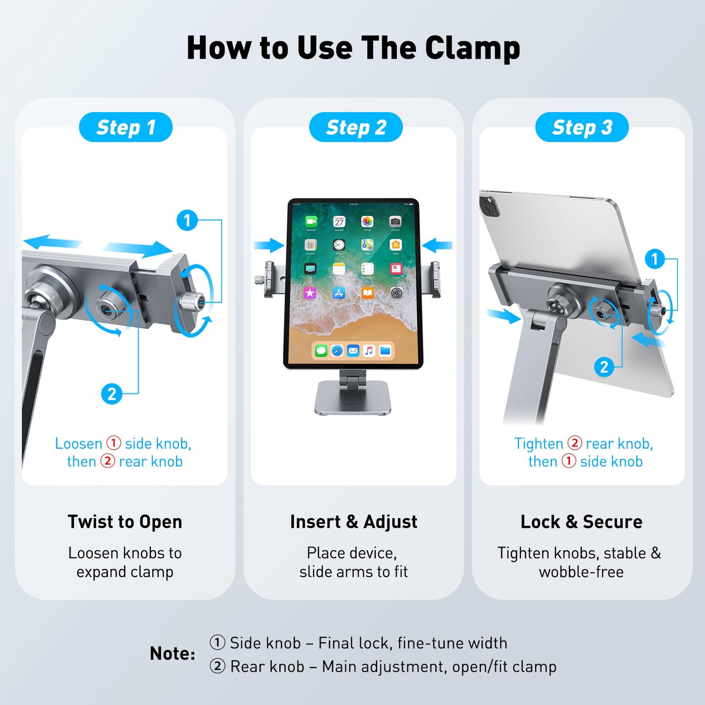 AboveTEK Magnetic 2-in-1 Phone & iPad Stand – Aluminum