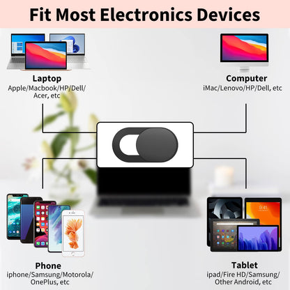 Yilador Webcam Cover 3 Pack – Ultra Thin Privacy Slider – Black