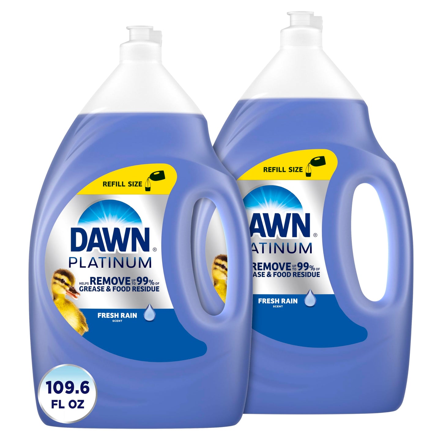 Dawn Platinum Dish Soap, Fresh Rain, 54.8 oz, 2 Pack
