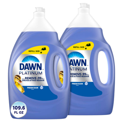 Dawn Platinum Dish Soap, Fresh Rain, 54.8 oz, 2 Pack