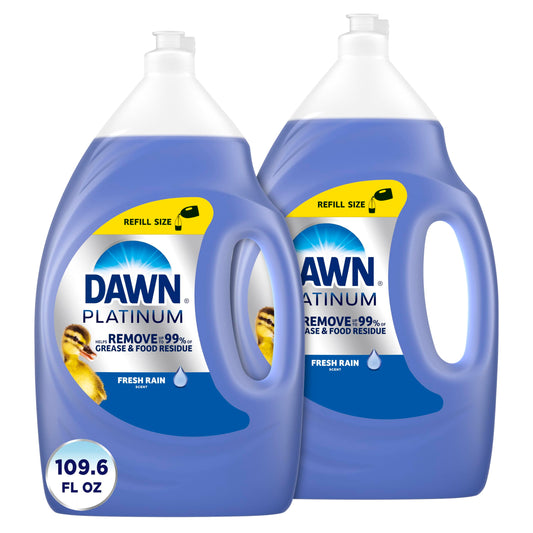 Dawn Platinum Dish Soap, Fresh Rain, 54.8 oz, 2 Pack