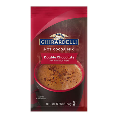 Ghirardelli Double Chocolate Hot Cocoa Packets, 10 Pack