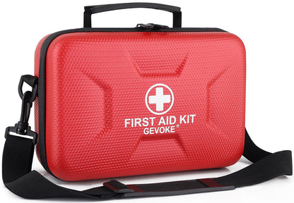 Gevoke 410-Piece Waterproof First Aid Kit – Red