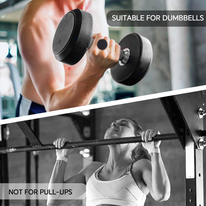 Workout Grips for Weight Lifting – Black Rubber