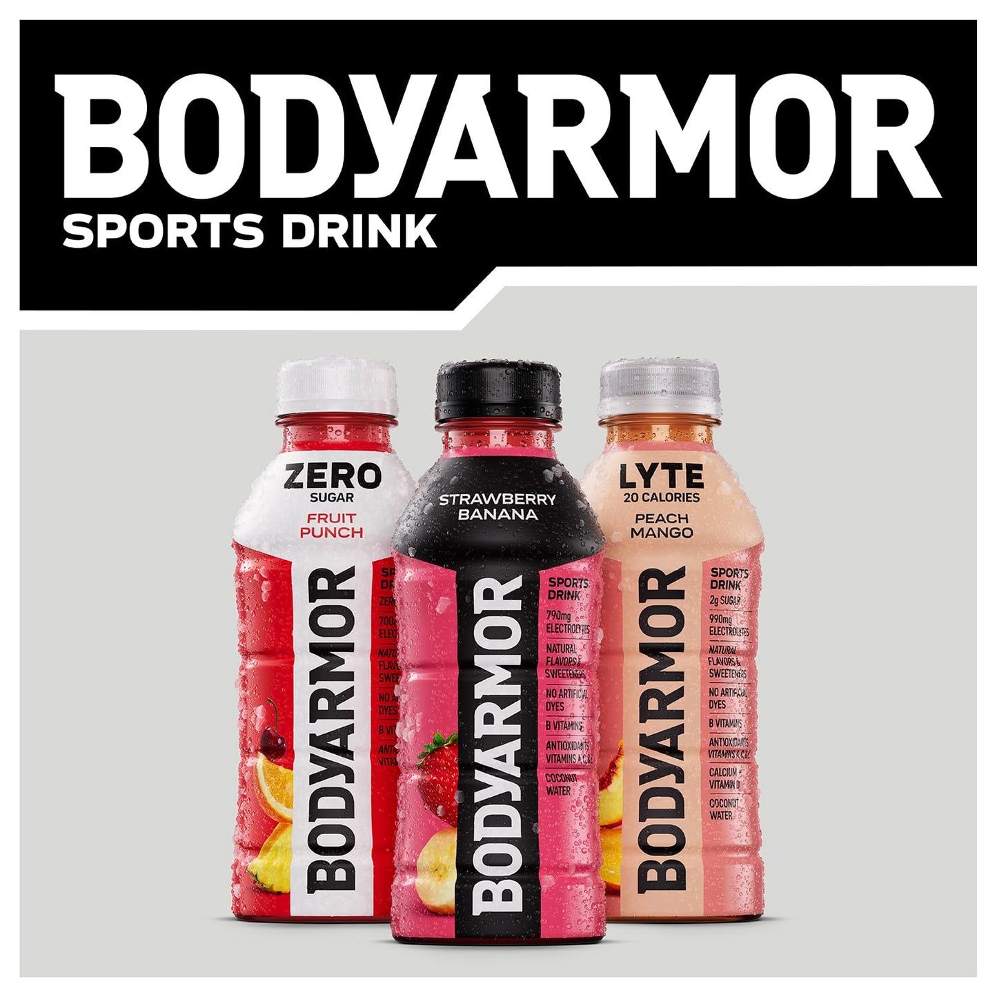 BODYARMOR Sports Drink Strawberry Banana 16oz – 12 Pack