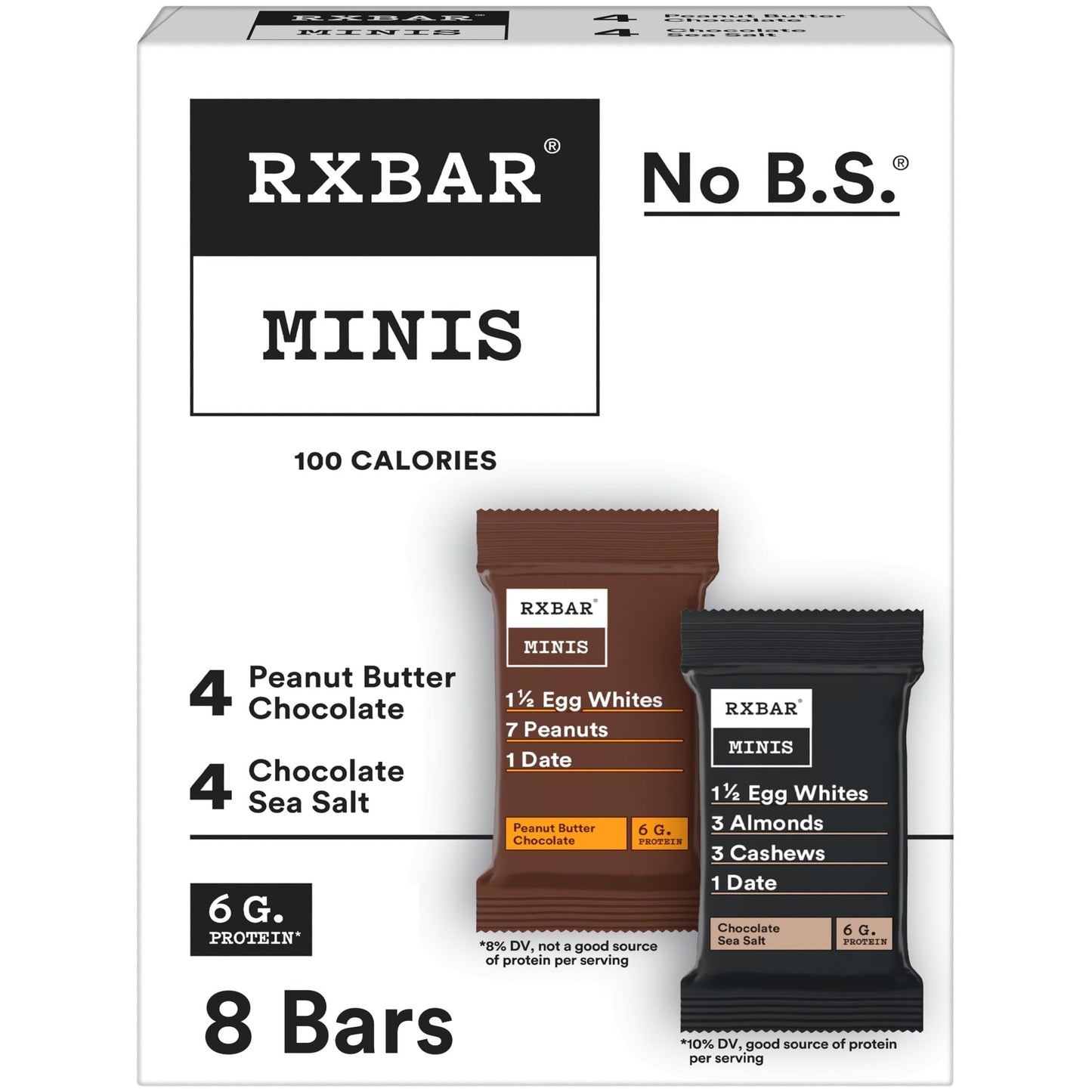 RXBAR Minis Protein Bars Variety Pack 8 Count