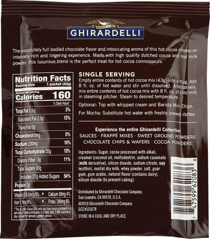 Ghirardelli Premium Cocoa Envelopes, 15 Pack
