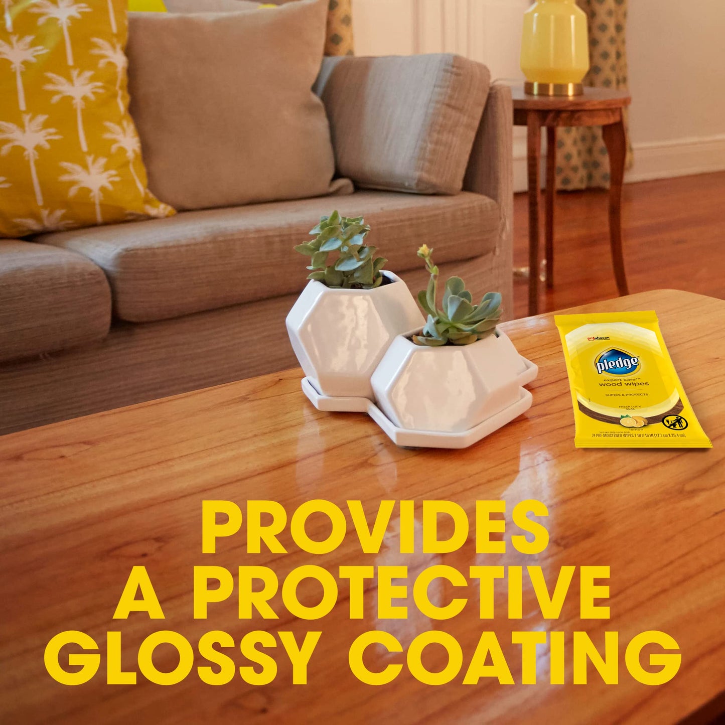 Wood Cleaning Wipes, 24 Count – Lemon Scent, Enhances Shine