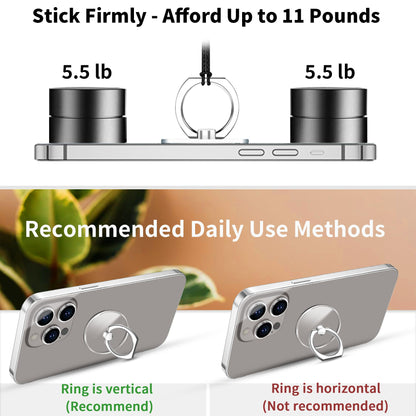 TACOMEGE Transparent Phone Ring Grip Holder – Clear Round
