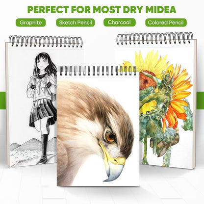 Soucolor Spiral Sketch Book – 9x12", 100 Sheets