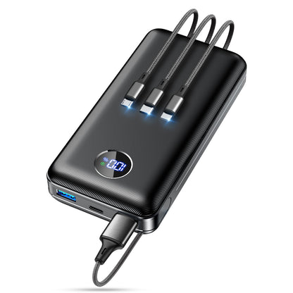 60000mAh Power Bank with Built-in Cables – Fast Charging