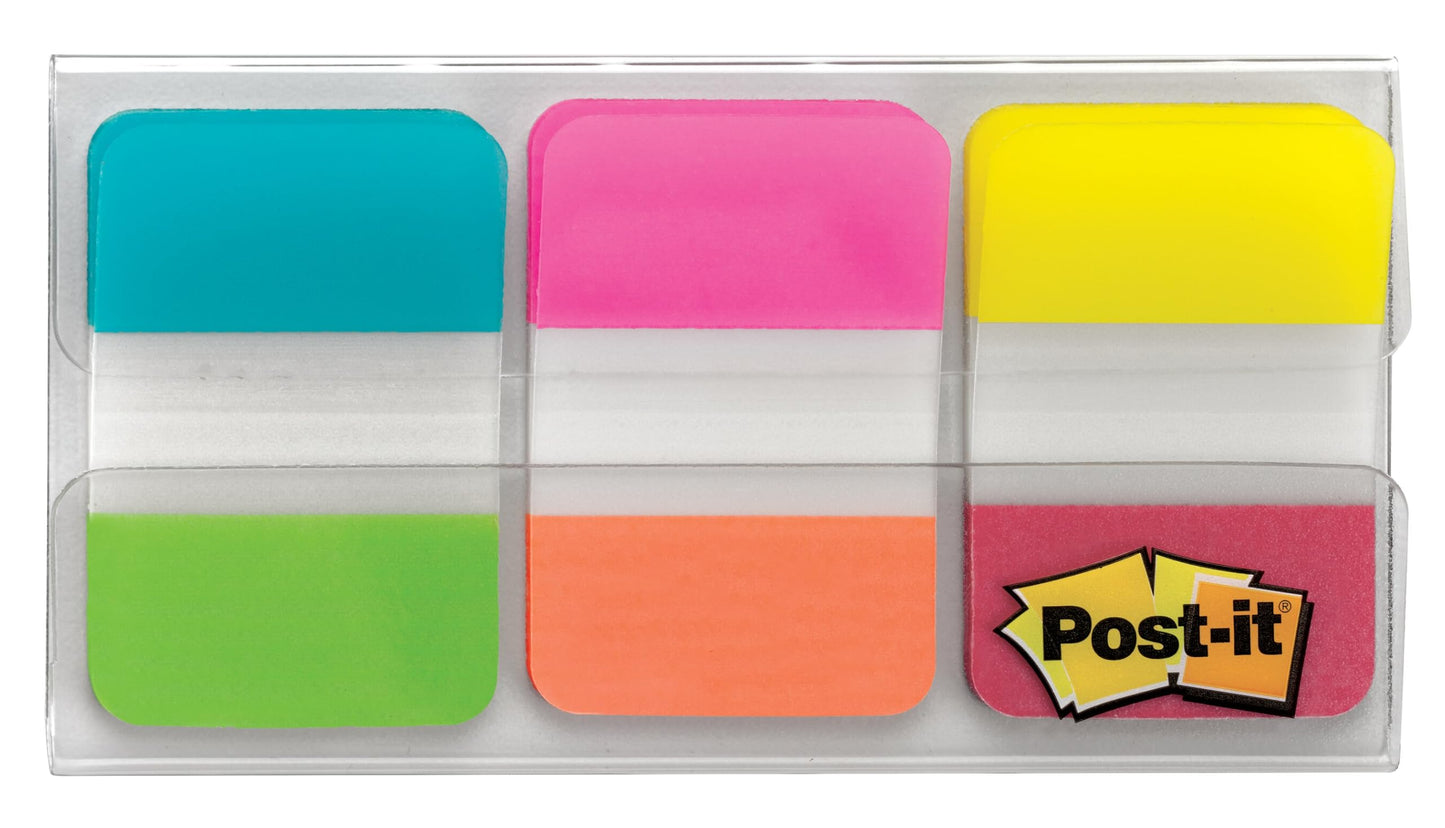 Post-it Solid Color Tabs 1 Inch – 6 Colors, 36/Dispenser