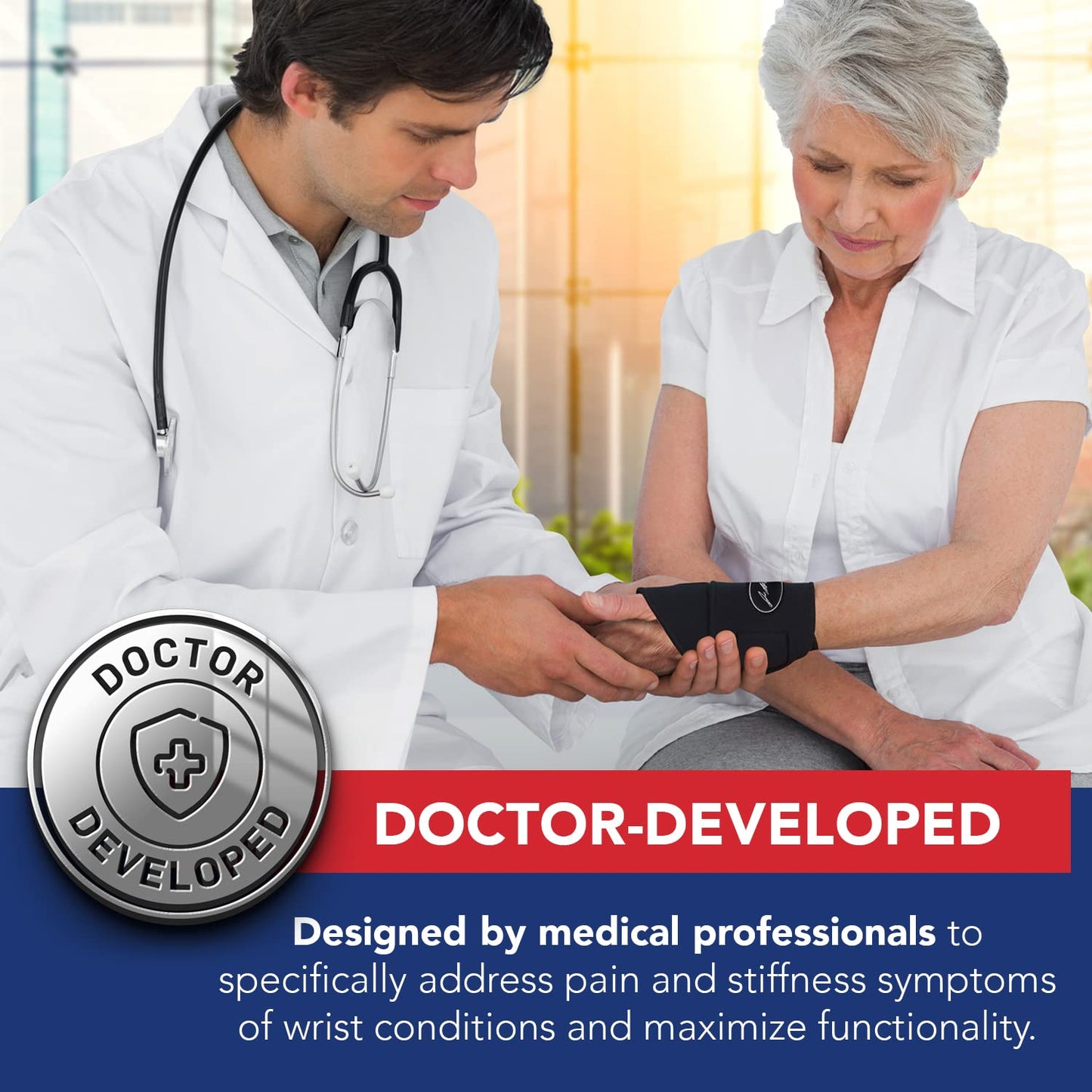 Doctor Developed Wrist Brace for Carpal Tunnel & Tendonitis – 1 Pack