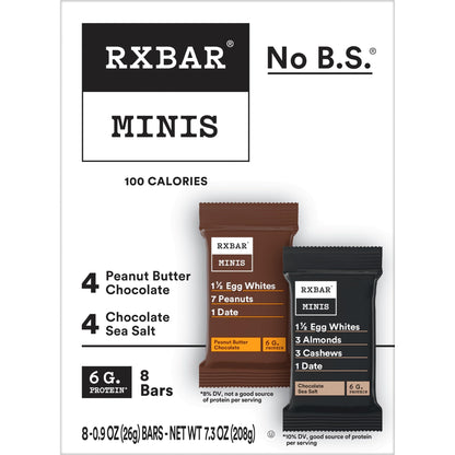 RXBAR Minis Protein Bars Variety Pack 8 Count