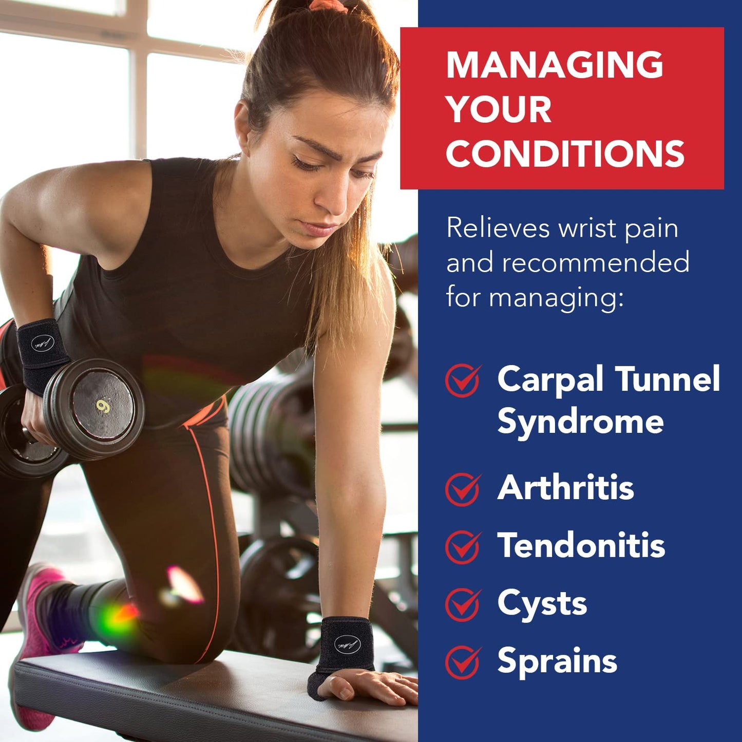 Doctor Developed Wrist Brace for Carpal Tunnel & Tendonitis – 1 Pack