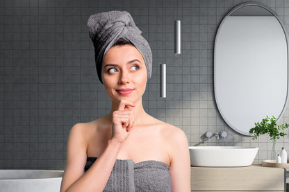 Extra Large Bath Towels, 4 Pack – 30x60 Inch Soft & Quick Dry Cotton, Dark Grey