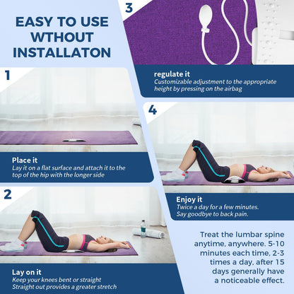 Adjustable Back Stretcher with Acupressure Points for Pain Relief
