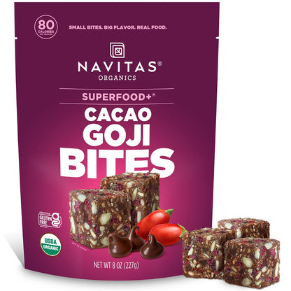 Navitas Organics Superfood Power Snacks Cacao Goji 8oz