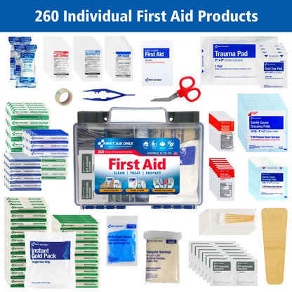 First Aid Only OSHA 50-Person First Aid Kit – 260 Pieces