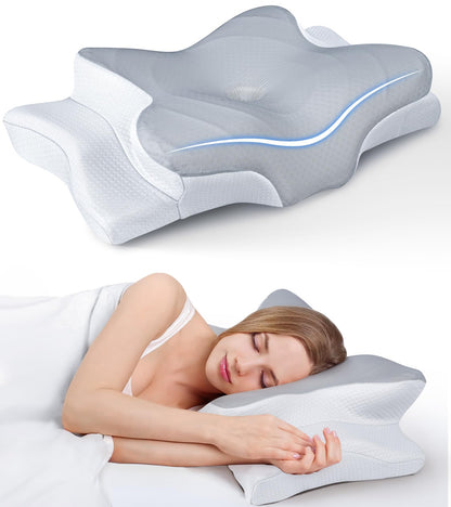 Ultra Cooling Adjustable Memory Foam Cervical Pillow