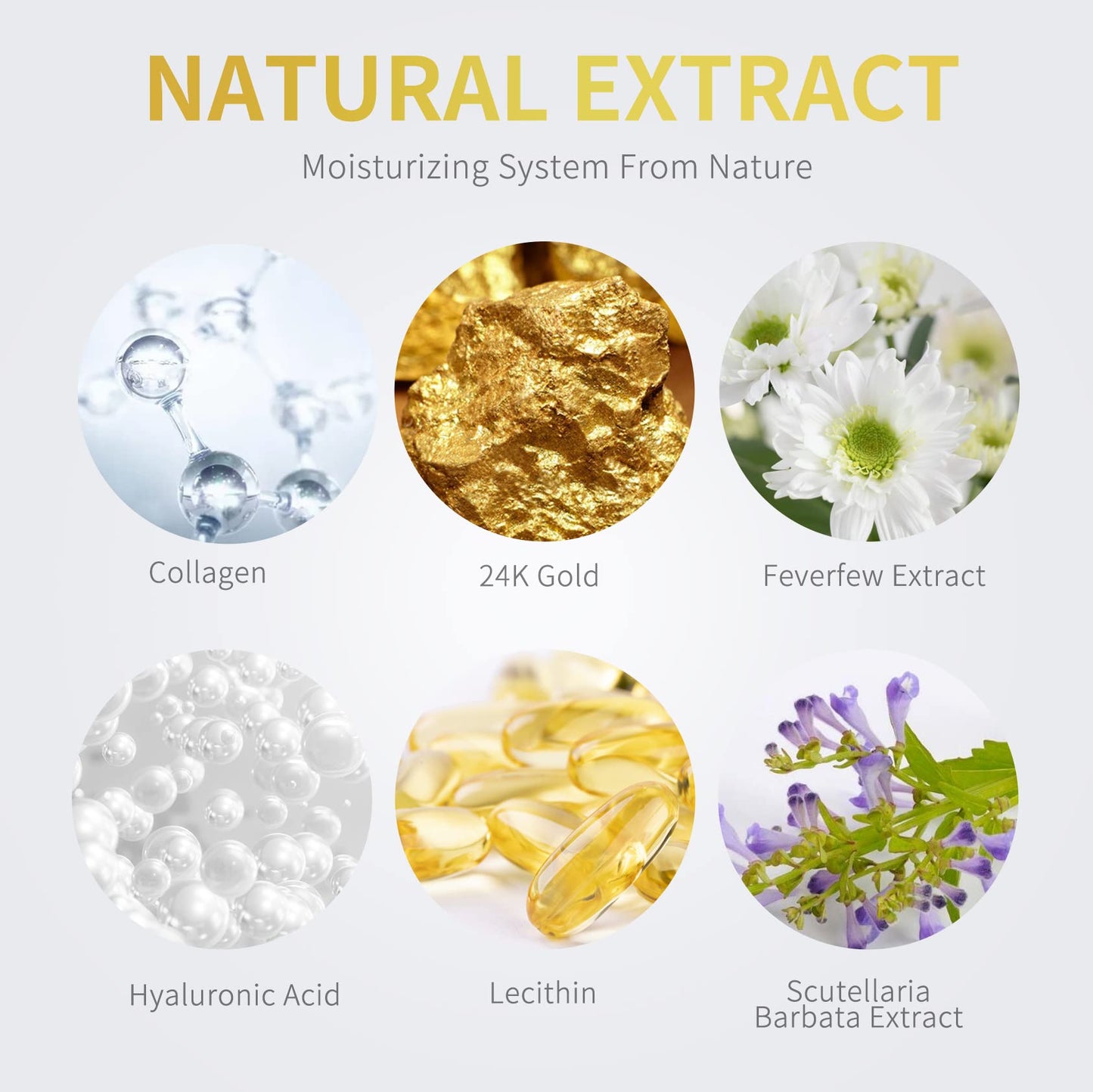 Nazano 24K Gold Under Eye Patches, 60 Pack