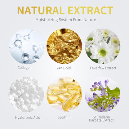 Nazano 24K Gold Under Eye Patches, 60 Pack