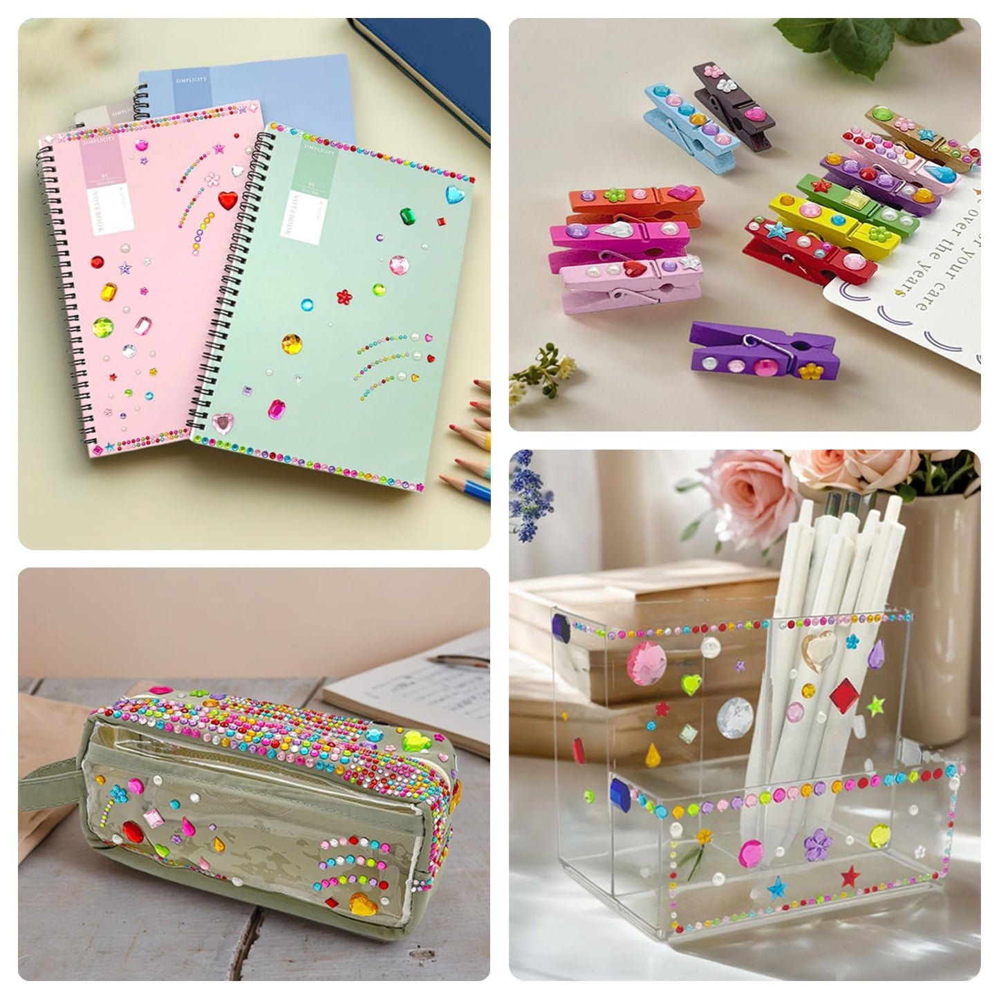 MYDBUYSOME 2774pcs Gem Stickers for Crafts