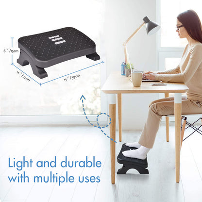 Scalebeard Under Desk Footrest with Massage Rollers