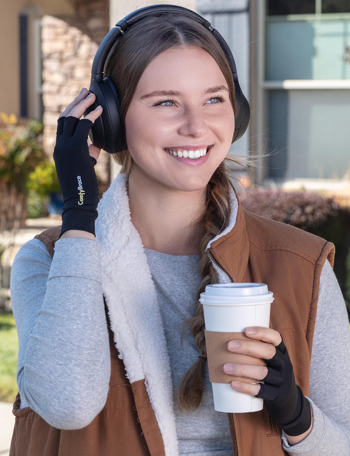 ComfyBrace Copper Compression Arthritis Gloves for Pain Relief