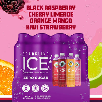 Sparkling Ice Purple Variety Pack 17oz – 12 Count