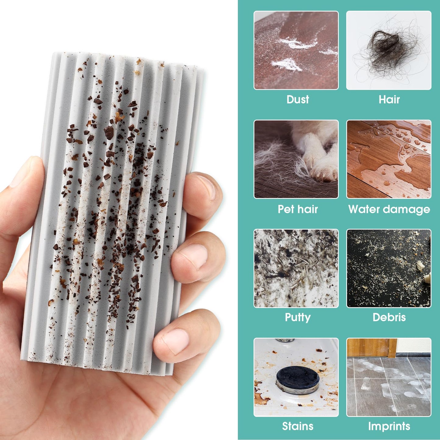 Dust Cleaning Sponges, 4 Pack – Reusable for Blinds, Fans & Glass