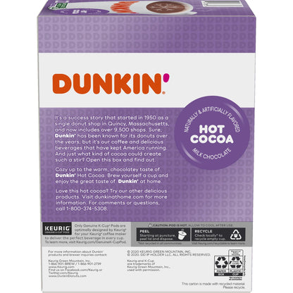 Dunkin’ Milk Chocolate Hot Cocoa K-Cups 22 Count