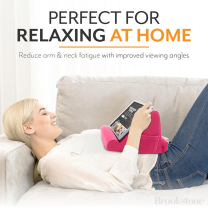 Brookstone Memory Foam Lap Desk Tablet Holder – Pink