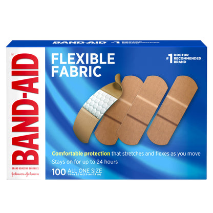 Band-Aid Flexible Fabric Adhesive Bandages – 100 Count