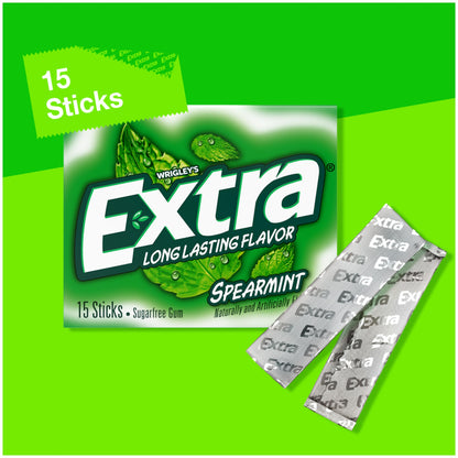 Extra Spearmint Sugar-Free Gum 10 Pack – 15 Count Each