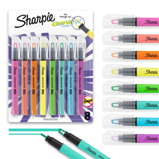 Sharpie Clear View Highlighters – 8 Count