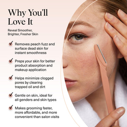 Kitsch Dermaplane Face Razors, 12 Count