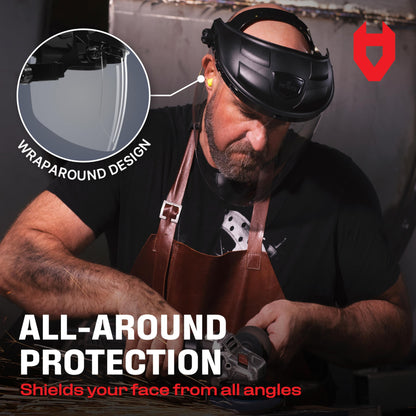NoCry Premium Safety Face Shield with Anti-Fog Visor – ANSI Z87.1