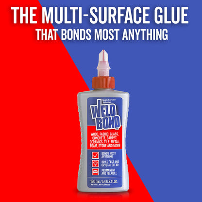 Weldbond All Purpose Glue 5.4oz – Multi-Surface Clear Bond