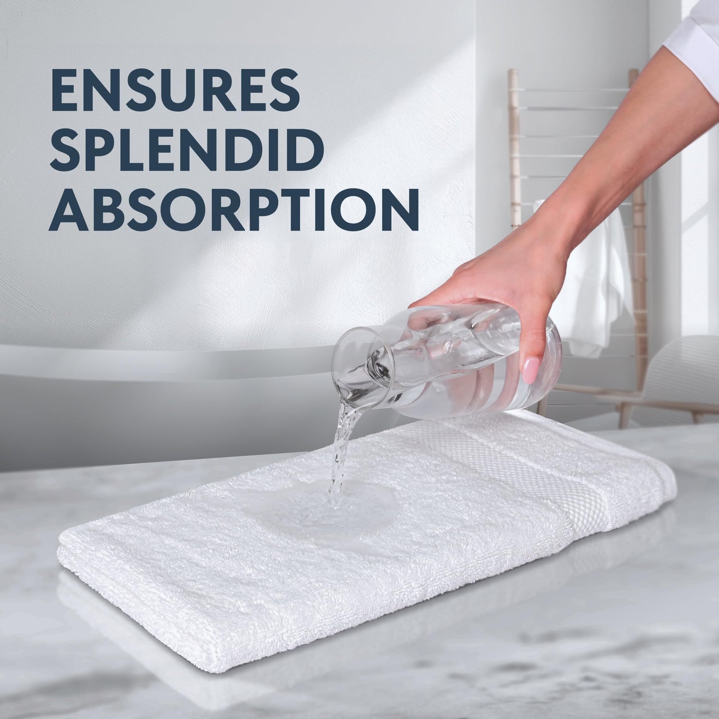 White Hand Towels, 6 Pack – Soft Turkish Cotton, 16x30 Inch