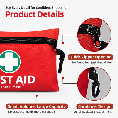 General Medi Mini 110-Piece First Aid Kit – Red