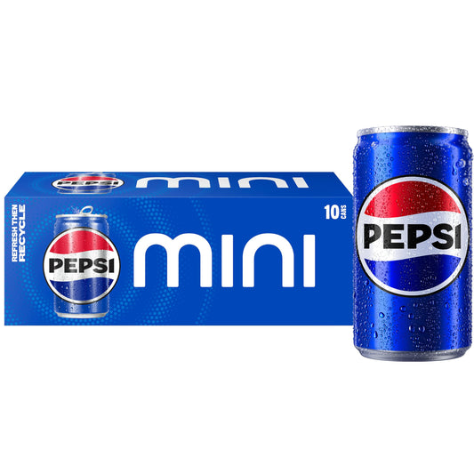 Pepsi Mini Cans Soda 7.5oz – 10 Pack