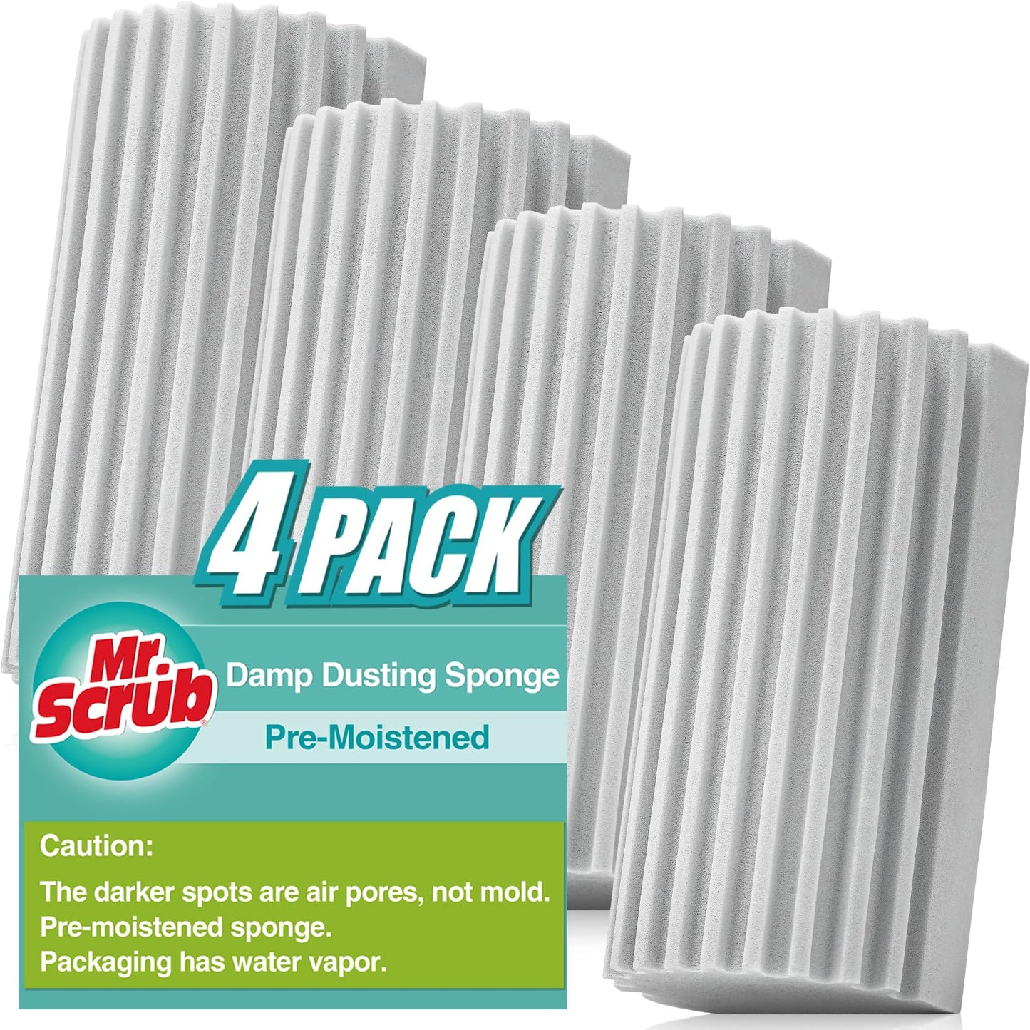 Dust Cleaning Sponges, 4 Pack – Reusable for Blinds, Fans & Glass