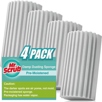 Dust Cleaning Sponges, 4 Pack – Reusable for Blinds, Fans & Glass