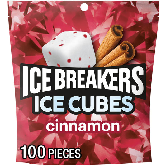 Ice Breakers Ice Cubes Cinnamon Gum 8.11oz – 100 Pieces
