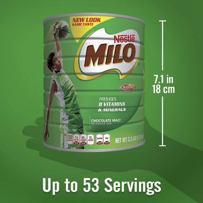 Milo Chocolate Malt Beverage Mix 3.3lb Can